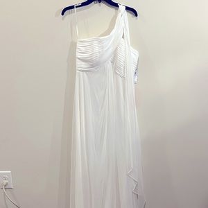 Grecian Style White Formal Gown